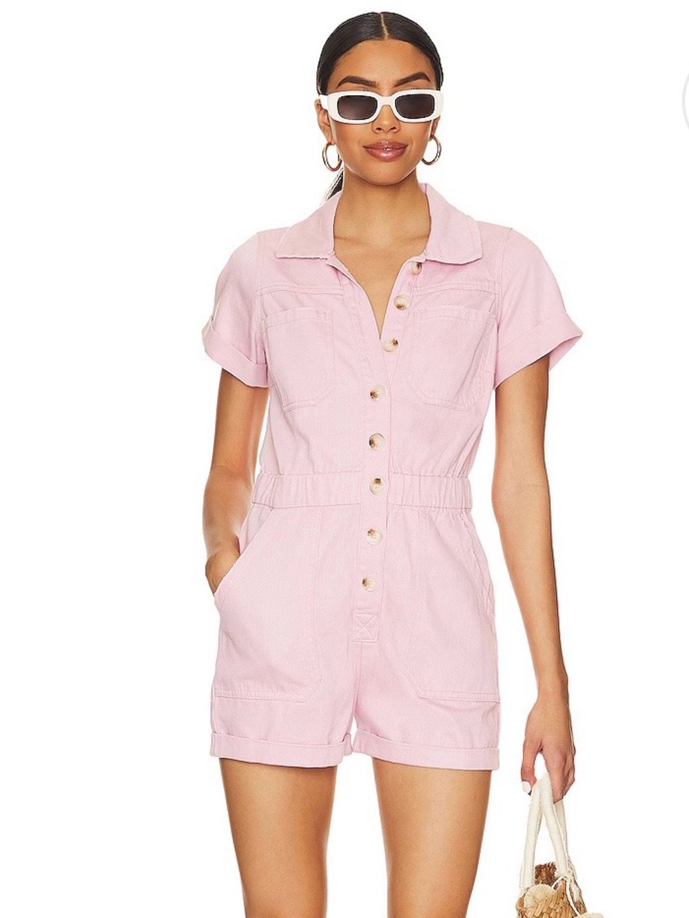 Show Me Your MuMu Cannon Denim Romper